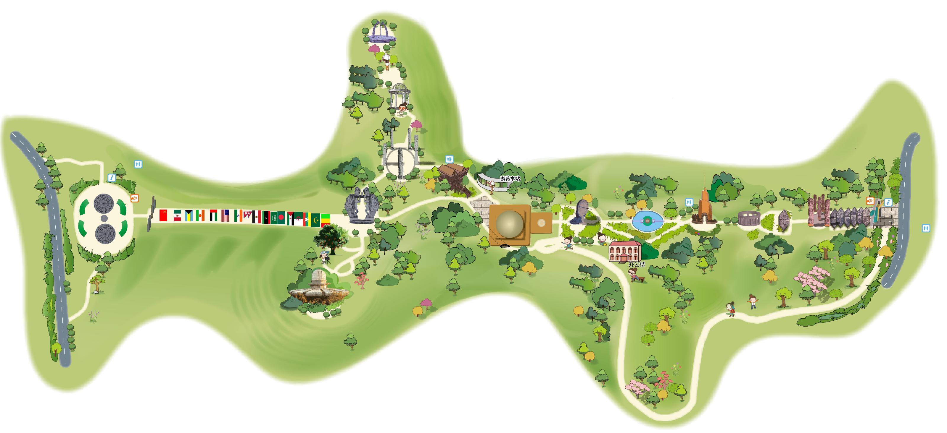 智慧導(dǎo)覽系統(tǒng)手繪地圖